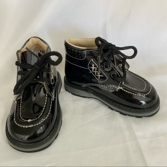 Super Ninos Boys Patent Leather walking boots MX 13.5/ US 6 - Picture 2 of 12